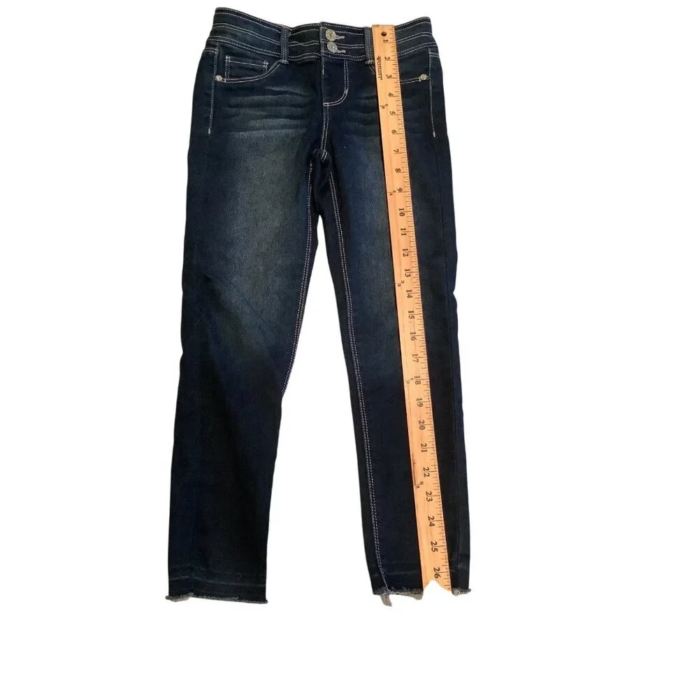 Sonoma Girls 6X Reg Jegging Adjustable Waist Dark Wash Denim Pants‎ Blue
